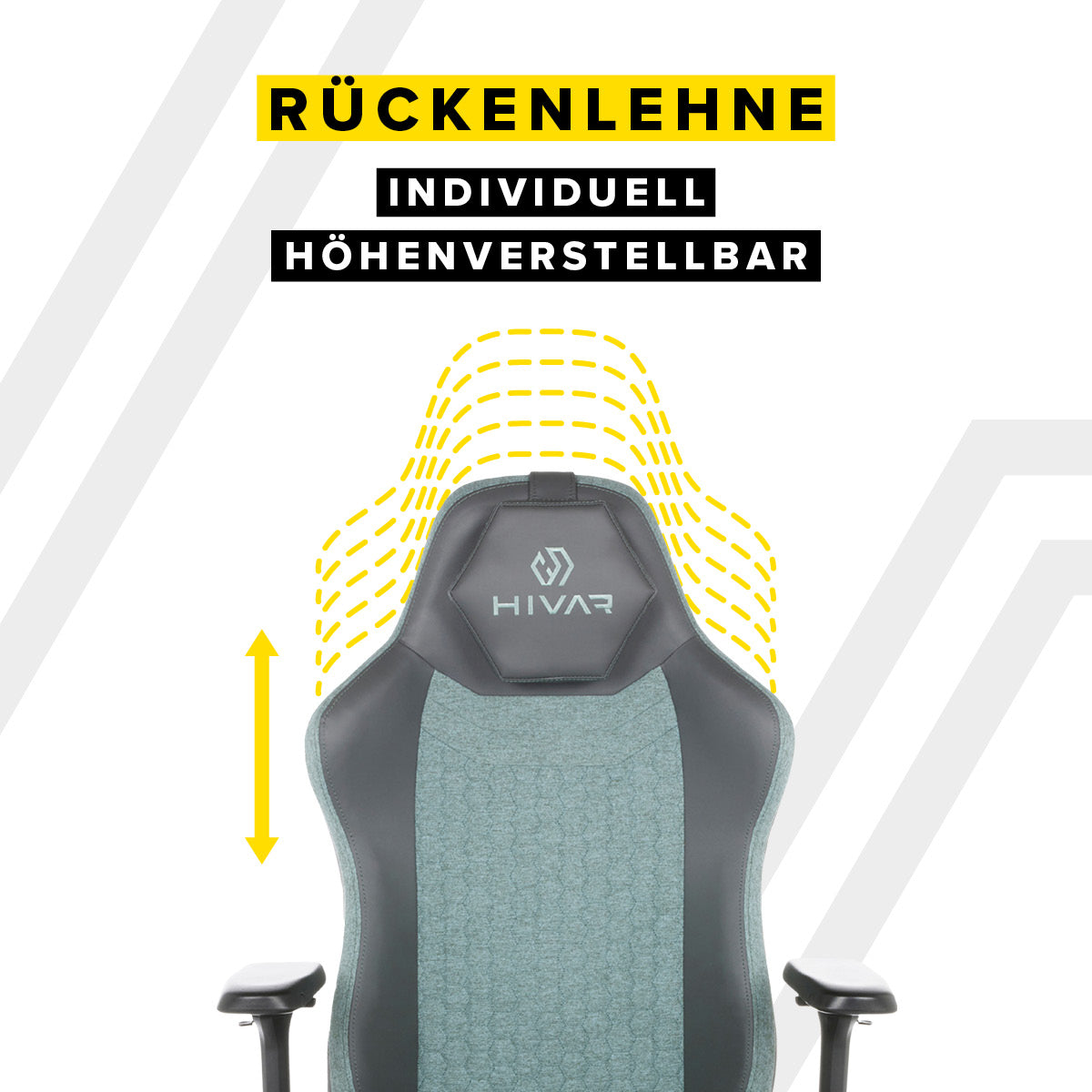 Hivar Bürostuhl 4 Stufen höhenverstellbare Rückenlehne