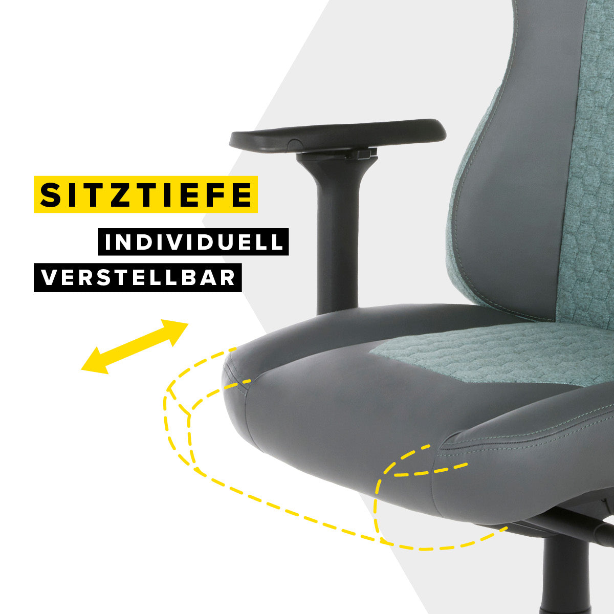 ergonomischer Gaming Stuhl von Hivar mit verstellbarer Sitztiefe