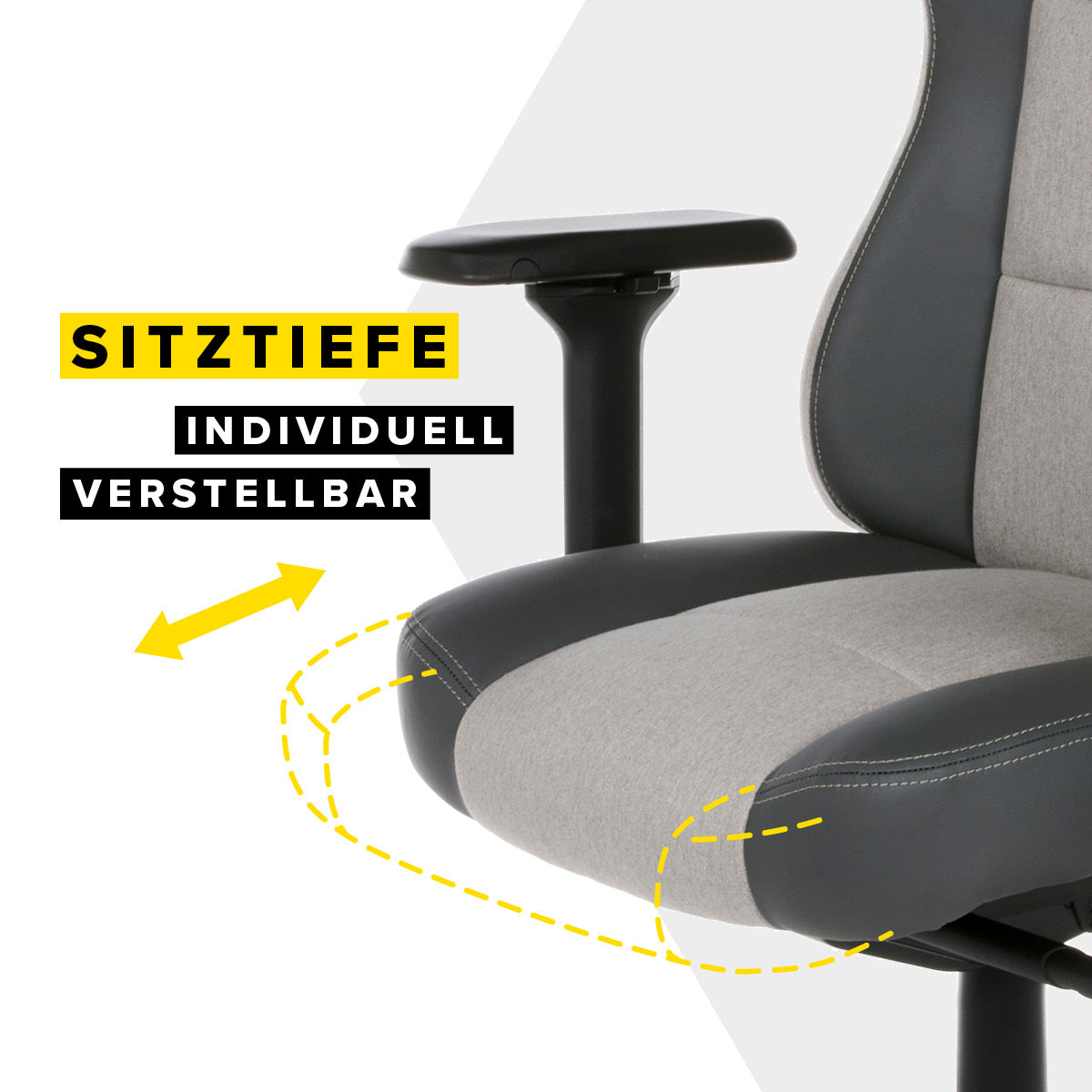 Hivar Bürostuhl & Gaming Stuhl Sitztiefe individuell verstellbar