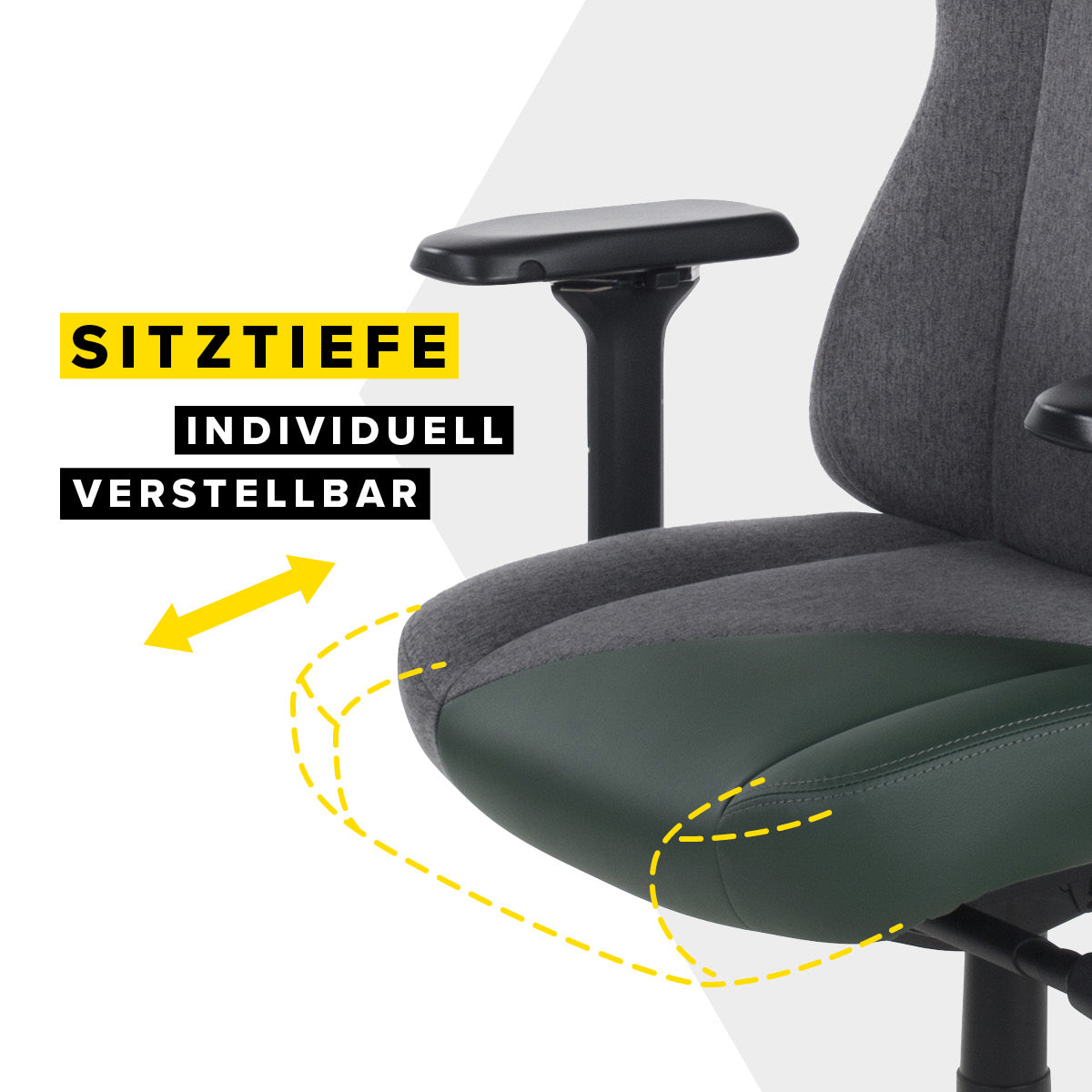 Gaming Stuhl mit Sitztiefenverstellung