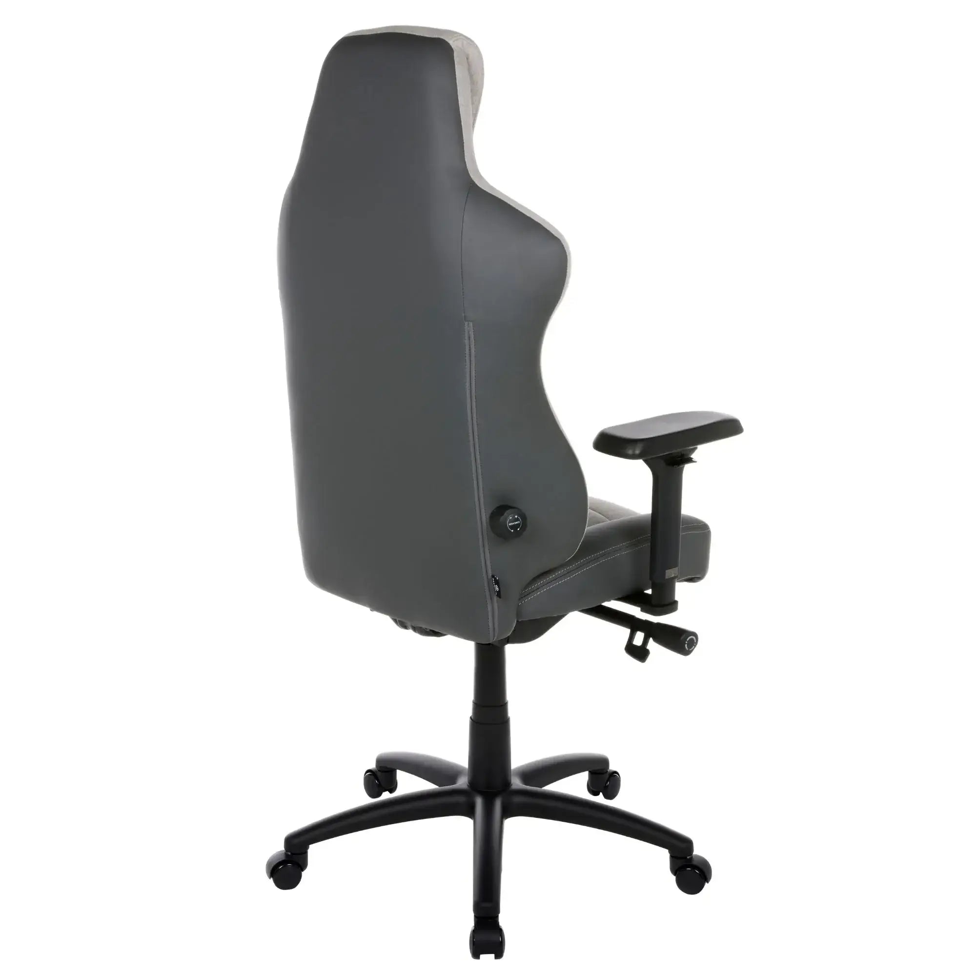 HIVAR Eqlipse Cloud Coal, rechte Rückansicht – stilvolle Optik mit ergonomischer Passform, schwarzes Fußkreuz