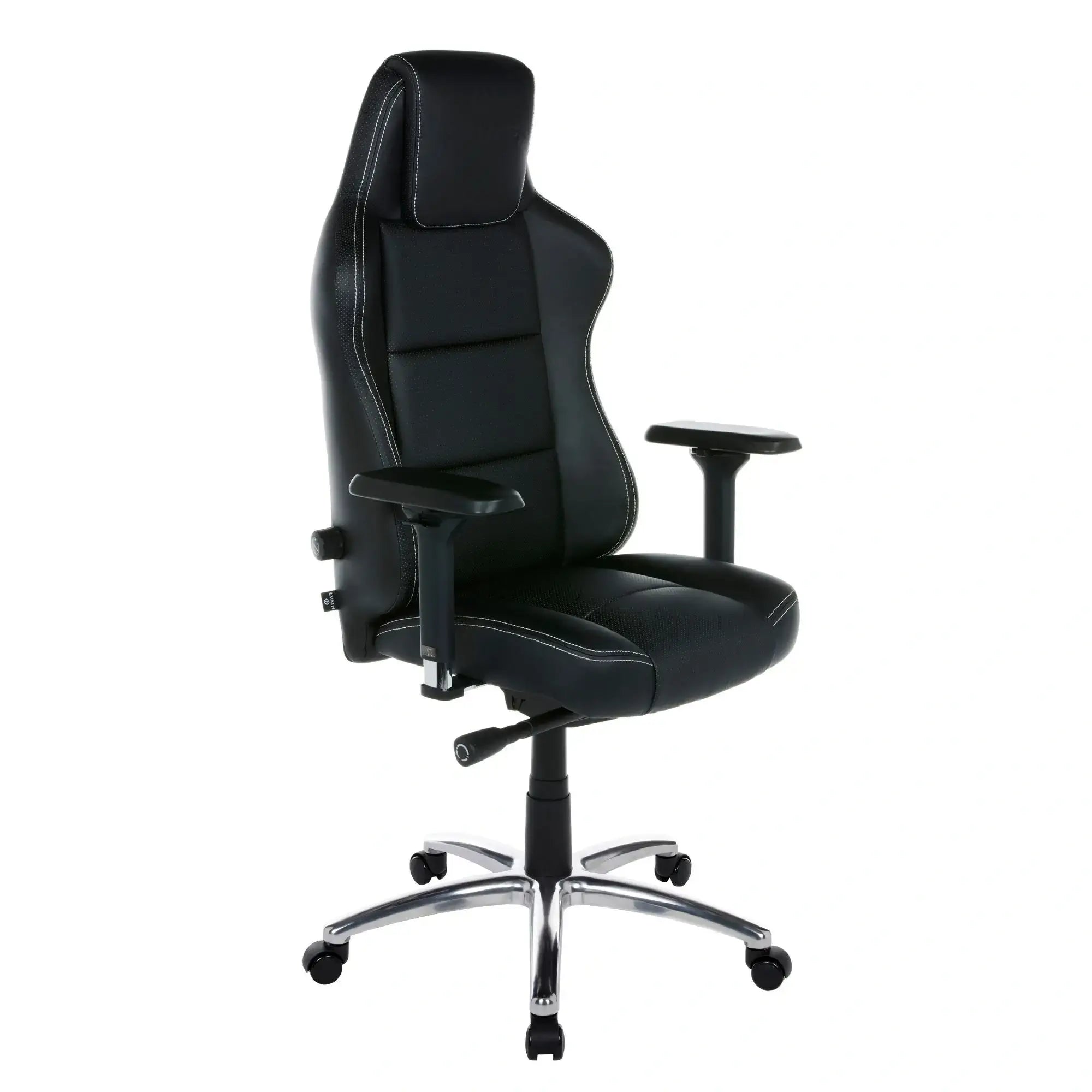 HIVAR Eqlipse Night Silver, rechte Seitenansicht – atmungsaktive Polsterung, elegante Optik, silbernes Fußkreuz