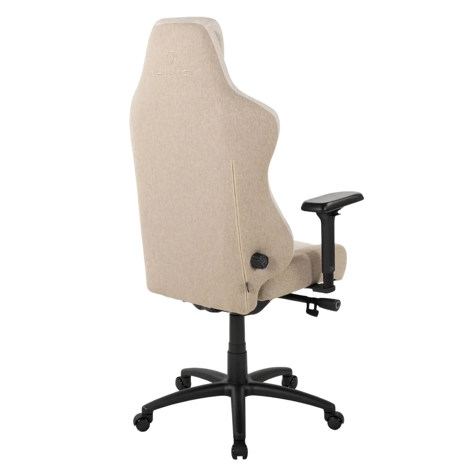 HIVAR Eqlipse Sand Coal Rückansicht - ergonomische Form, moderne Farbgebung, höhenverstellbare Rückenlehne