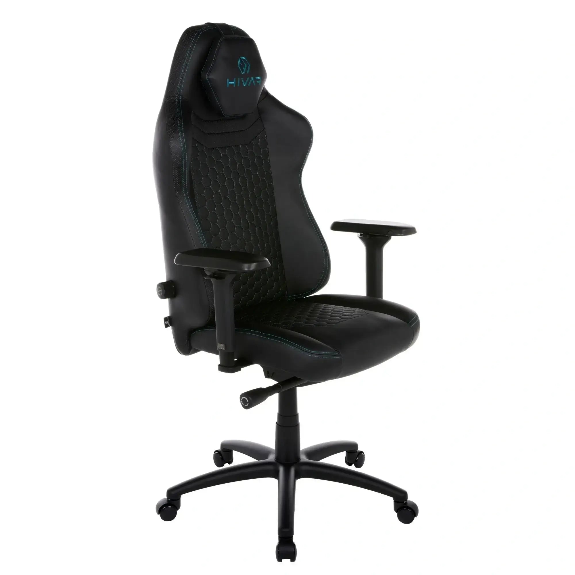 HIVAR Orbical Onyx Coal, rechte vordere Seitenansicht – sportliches Design, hochwertige Polsterung, schwarzes Fußkreuz