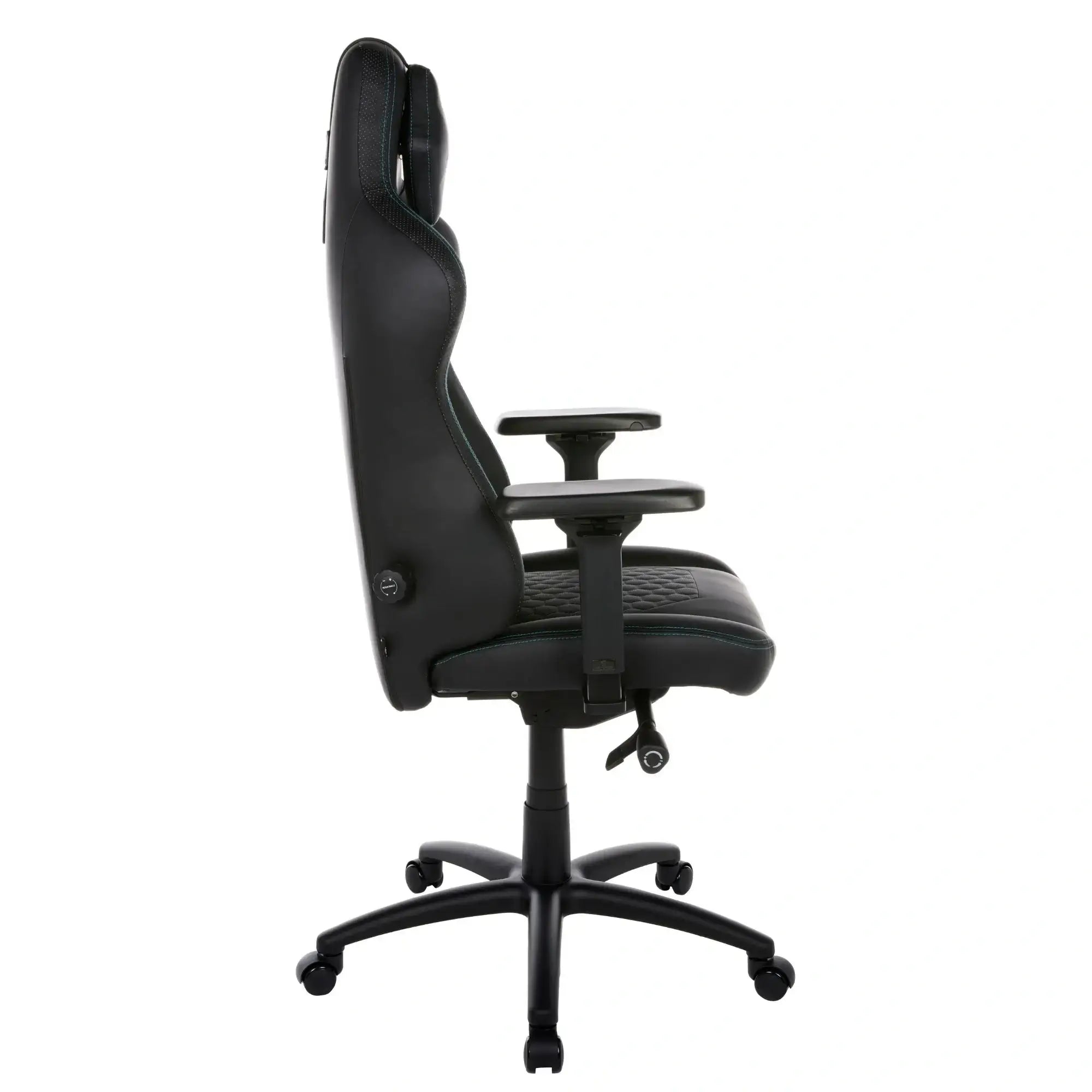 HIVAR Orbical Onyx Coal, rechte Seitenansicht – verstellbare Sitzposition, ergonomische Unterstützung, schwarzes Fußkreuz