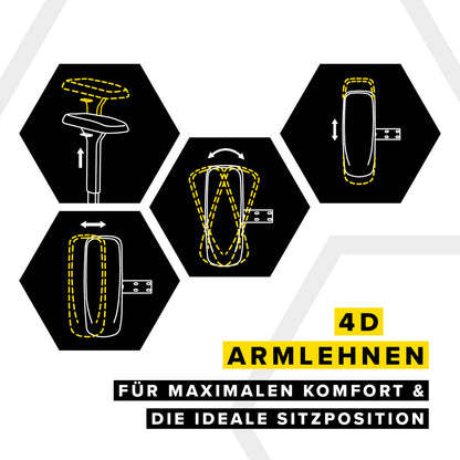 Hivar Gaming Stuhl 4D Armlehnen