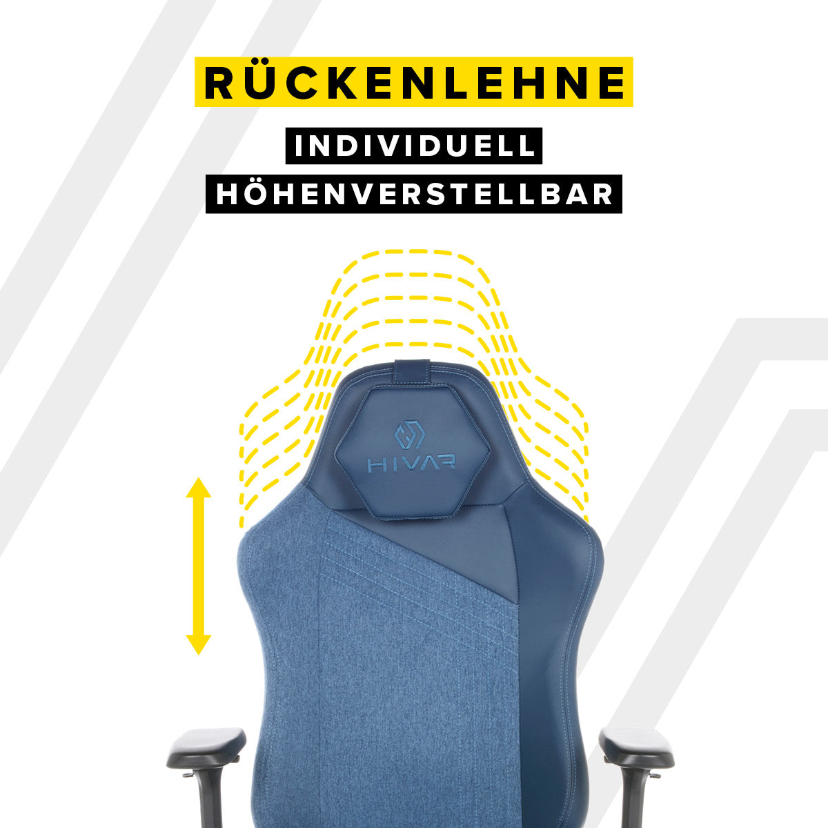 höhenverstellbare Rückenlehne Hivar Gaming & Bürostuhl
