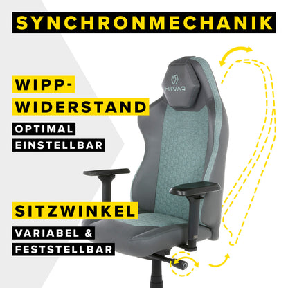 ergonomischer Gamingstuhl mit Synchronmchanik 